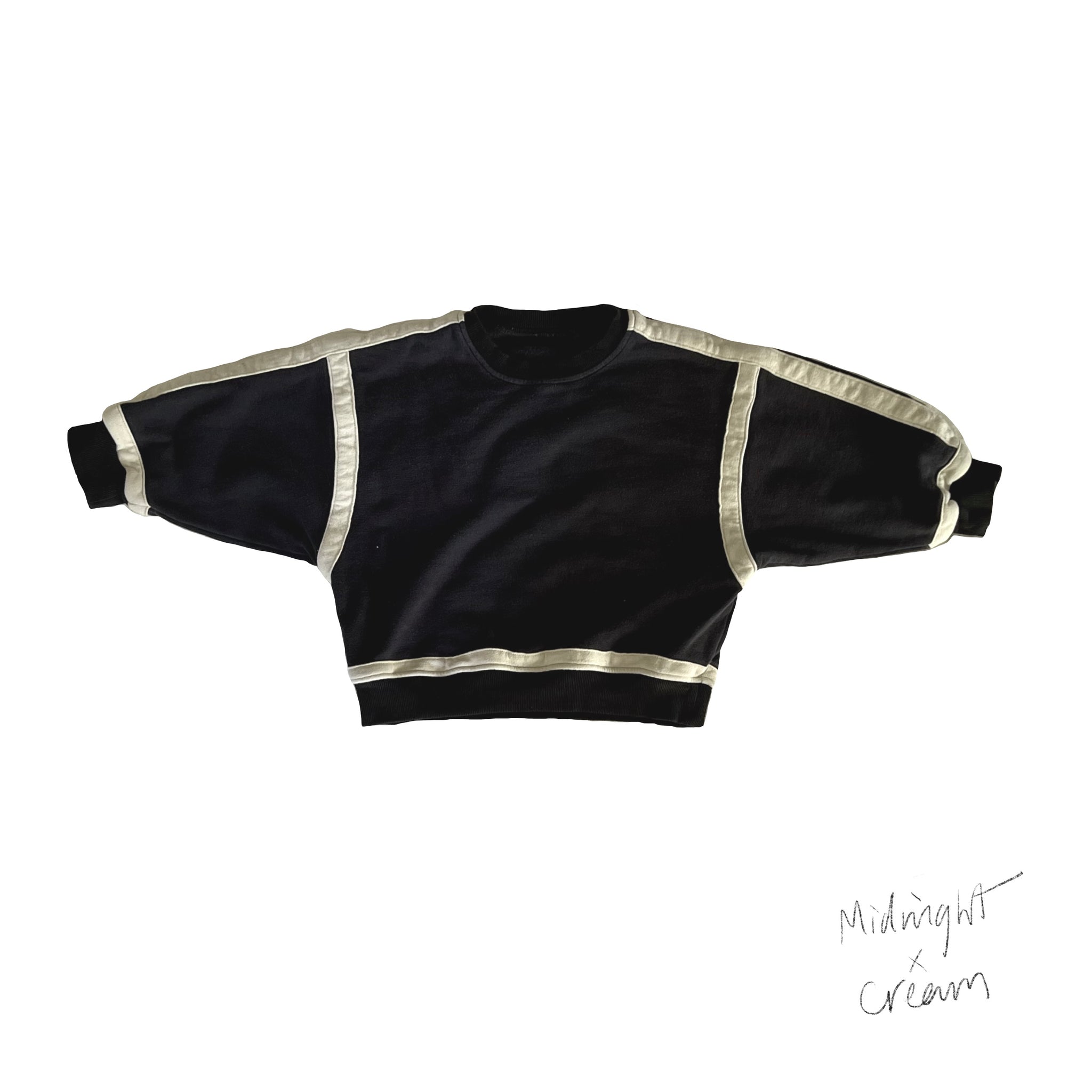 Sweatshirt, Midnight x cream